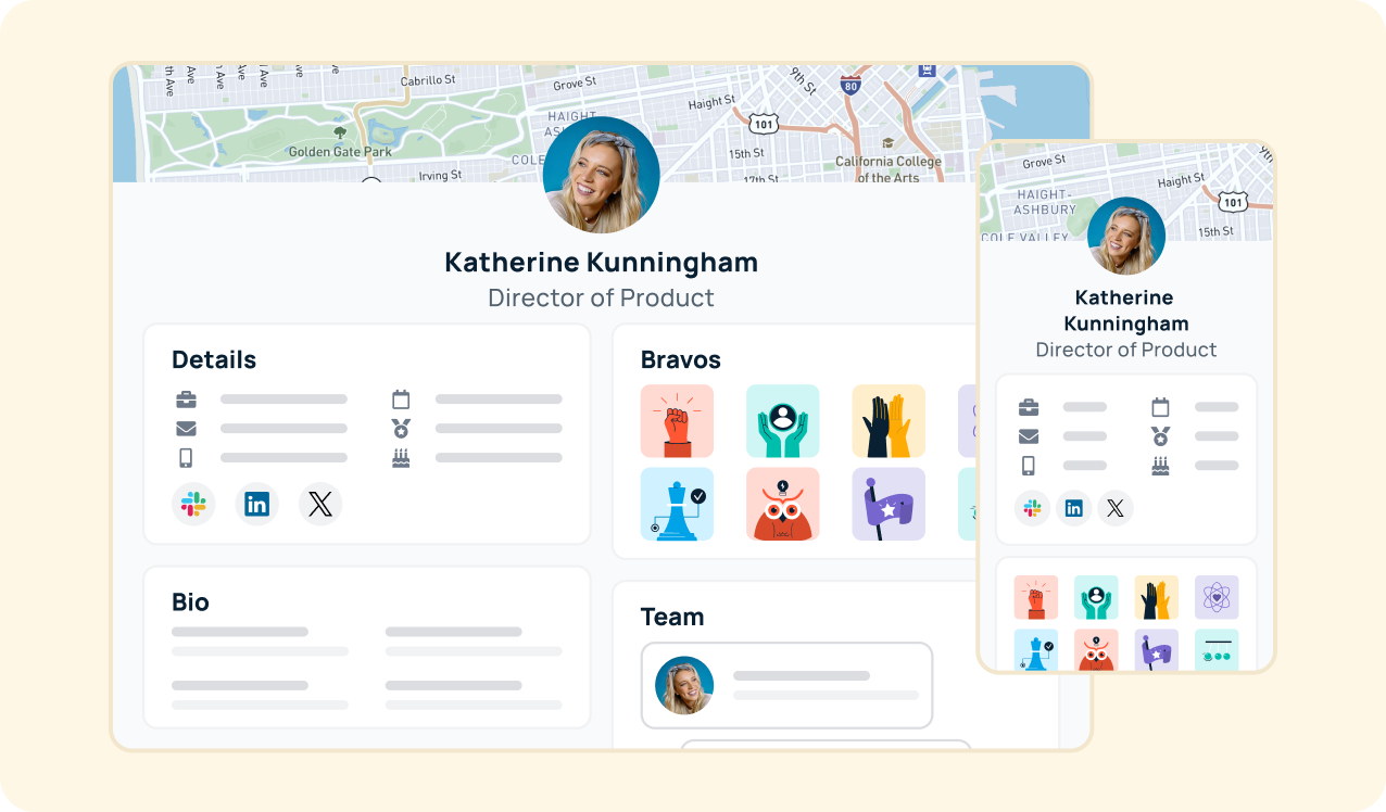 org chart employee profiles