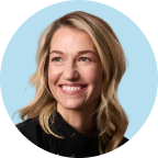 Headshot of Alana Brandes, Chief People Officer at Guild, discussing how AI is dramatically shifting work