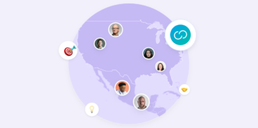 A distributed team collaborating across screens, representing remote work visibility and communication systems.