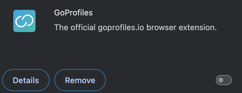 Remove the GoProfiles Chrome extension