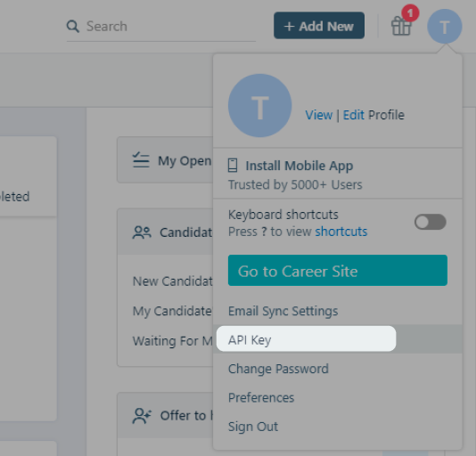 Access API key within Freshteam