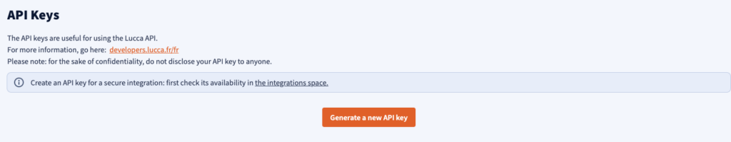 generating a new api key
