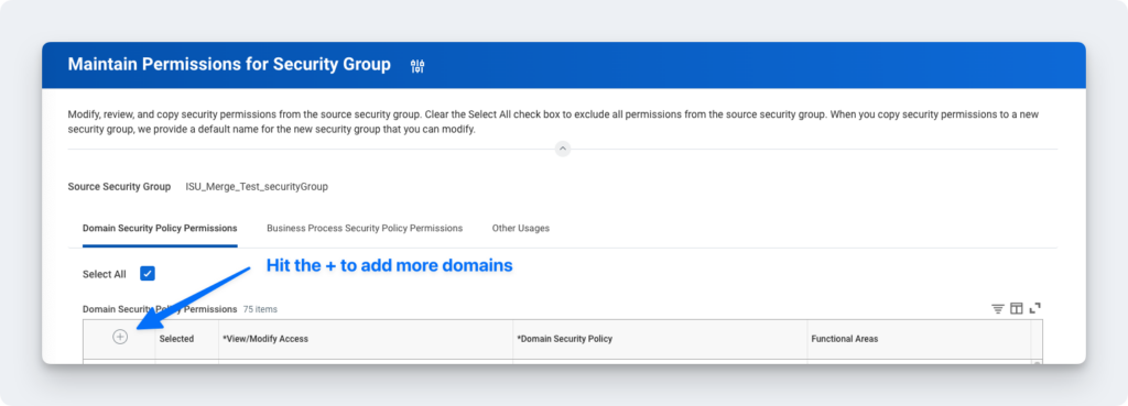 adding more domains for security group