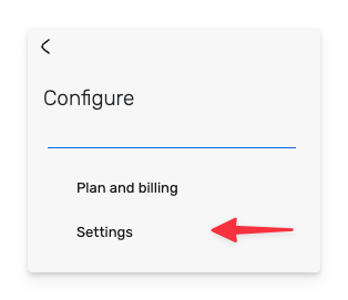 configure in your settings